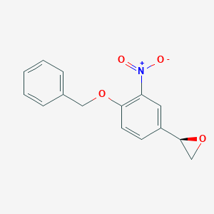 molecular formula C15H13NO4 B1600700 (R)-2-(4-(Benzyloxy)-3-nitrophenyl)oxirane CAS No. 188730-94-1