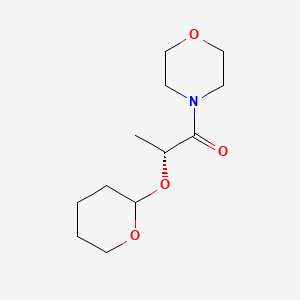molecular formula C12H21NO4 B1600707 (2R)-1-Morpholino-2-((tetrahydro-2H-pyran-2-yl)oxy)propan-1-one CAS No. 135270-08-5