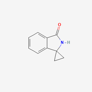 molecular formula C10H9NO B1600735 Spiro[cyclopropane-1,1'-isoindolin]-3'-one CAS No. 604799-98-6