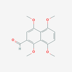 molecular formula C15H16O5 B1600738 2-Naphthalenecarboxaldehyde, 1,4,5,8-tetramethoxy- CAS No. 88818-28-4