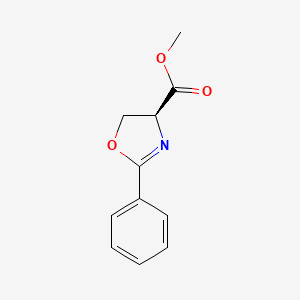molecular formula C11H11NO3 B1600740 甲基 (S)-(+)-4,5-二氢-2-苯基-4-恶唑羧酸酯 CAS No. 78715-83-0