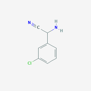molecular formula C8H7ClN2 B1600755 2-Amino-2-(3-chlorophenyl)acetonitrile CAS No. 93554-79-1