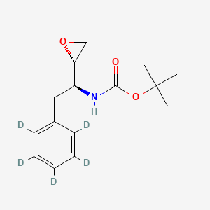 molecular formula C15H21NO3 B1600756 (2S,3S)-3-Boc-amino-1,2-epoxy-4-phenyl-d5-butane CAS No. 856765-76-9