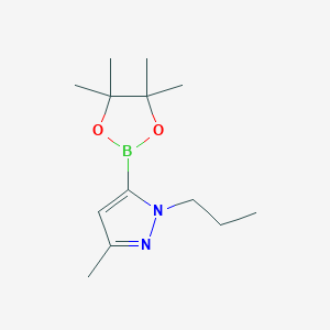 molecular formula C13H23BN2O2 B1600805 3-甲基-1-丙基-5-(4,4,5,5-四甲基-1,3,2-二氧杂硼环-2-基)-1H-吡唑 CAS No. 847818-80-8