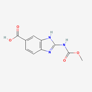 molecular formula C10H9N3O4 B1600821 2-甲氧羰基氨基-3H-苯并咪唑-5-羧酸 CAS No. 65003-40-9