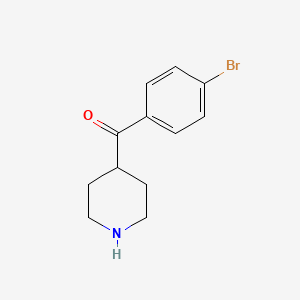 molecular formula C12H14BrNO B1600828 (4-Bromophenyl)(piperidin-4-yl)methanone CAS No. 746550-66-3