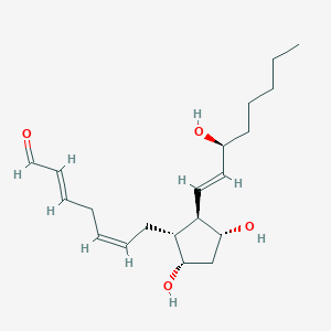 molecular formula C20H32O4 B160086 (2E,5Z)-7-[(1R,2R,3R,5S)-3,5-二羟基-2-[(E,3S)-3-羟基辛-1-烯基]环戊基]庚二烯醛 CAS No. 62410-84-8