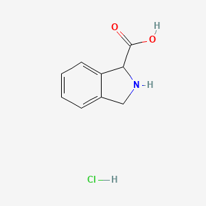 molecular formula C9H10ClNO2 B1600862 2,3-二氢-1H-异吲哚-1-羧酸盐酸盐 CAS No. 96016-96-5
