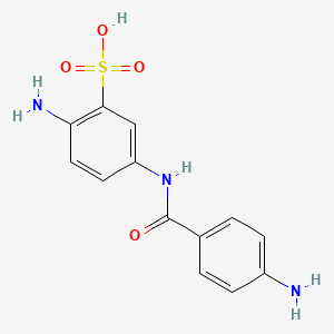 molecular formula C13H13N3O4S B1600877 2-Amino-5-(4-aminobenzamido)benzenesulfonic acid CAS No. 58862-43-4