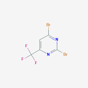 molecular formula C5HBr2F3N2 B1600931 2,4-Dibromo-6-(trifluoromethyl)pyrimidine CAS No. 785778-00-9