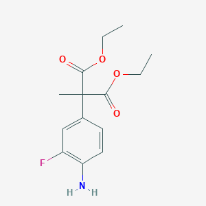 molecular formula C14H18FNO4 B1600943 二乙基(4-氨基-3-氟苯基)甲基丙二酸酯 CAS No. 78543-08-5