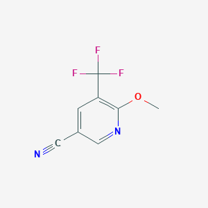 molecular formula C8H5F3N2O B1600945 6-甲氧基-5-(三氟甲基)烟腈 CAS No. 887707-29-1