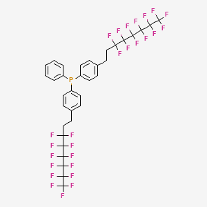 molecular formula C34H21F26P B1600951 Phenylbis[4-(3,3,4,4,5,5,6,6,7,7,8,8,8-tridecafluorooctyl)phenyl]phosphine CAS No. 290827-94-0