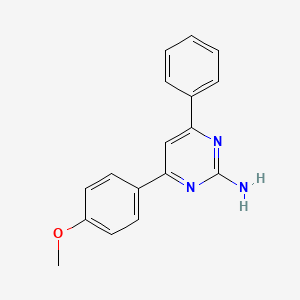 molecular formula C17H15N3O B1600979 4-(4-Methoxyphenyl)-6-phenylpyrimidin-2-amine CAS No. 59807-19-1