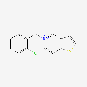 molecular formula C14H11ClNS+ B1601001 5-(2-氯苄基)噻吩并(3,2-c)吡啶鎓 CAS No. 721387-90-2