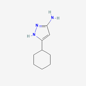 molecular formula C9H15N3 B1601018 5-Cyclohexyl-1H-pyrazol-3-amine CAS No. 81542-54-3