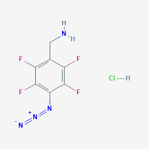 molecular formula C7H5ClF4N4 B160103 4-Azido-2,3,5,6-tetrafluorobenzyl amine hydrochloride CAS No. 139428-47-0