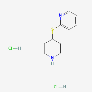 molecular formula C10H16Cl2N2S B1601059 2-(哌啶-4-基硫基)吡啶二盐酸盐 CAS No. 99202-39-8