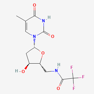 molecular formula C12H14F3N3O5 B1601069 5'-三氟乙酰胺基-5'-脱氧胸苷 CAS No. 55812-00-5