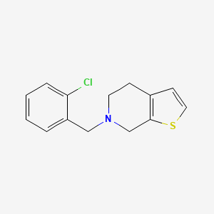 molecular formula C14H14ClNS B1601098 6-(2-Chlorobenzyl)-4,5,6,7-tetrahydrothieno(2,3-C)pyridine CAS No. 62019-75-4