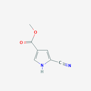 molecular formula C7H6N2O2 B1601159 methyl 5-cyano-1H-pyrrole-3-carboxylate CAS No. 66832-08-4