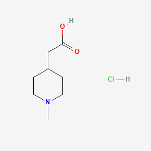 molecular formula C8H16ClNO2 B1601160 (1-甲基哌啶-4-基)-乙酸盐酸盐 CAS No. 67686-06-0