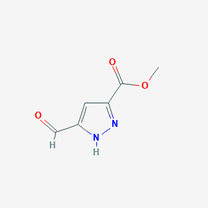 molecular formula C6H6N2O3 B1601168 Methyl 5-formyl-1h-pyrazole-3-carboxylate CAS No. 75436-40-7