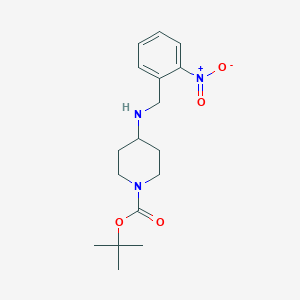 molecular formula C17H25N3O4 B1601188 tert-Butyl 4-(2-nitrobenzylamino)piperidine-1-carboxylate CAS No. 87120-79-4