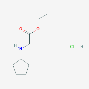 molecular formula C9H18ClNO2 B1601192 N-Cyclopentyl-amino-acetic acid ethyl ester hydrochloride CAS No. 84126-69-2