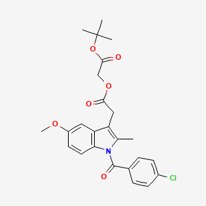 molecular formula C25H26ClNO6 B1601207 2-叔丁氧基-2-氧代乙基[1-(4-氯苯甲酰基)-5-甲氧基-2-甲基-1H-吲哚-3-基]乙酸酯 CAS No. 75302-98-6