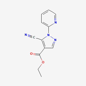 molecular formula C12H10N4O2 B1601215 ethyl 5-cyano-1-(pyridin-2-yl)-1H-pyrazole-4-carboxylate CAS No. 98475-62-8