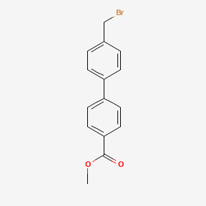 molecular formula C15H13BrO2 B1601224 Methyl 4'-(bromomethyl)-[1,1'-biphenyl]-4-carboxylate CAS No. 306271-99-8