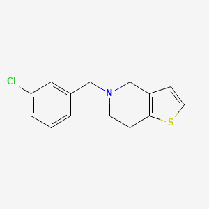 molecular formula C14H14ClNS B1601300 Ticlopidine 3-chloro isomer CAS No. 55142-86-4