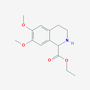 molecular formula C14H19NO4 B1601303 Ethyl 6,7-dimethoxy-1,2,3,4-tetrahydroisoquinoline-1-carboxylate CAS No. 41993-68-4