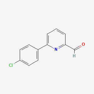 molecular formula C12H8ClNO B1601350 6-(4-Chlorophenyl)pyridine-2-carbaldehyde CAS No. 61704-30-1
