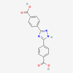 molecular formula C16H11N3O4 B1601352 4,4'-(1H-1,2,4-三唑-3,5-二基)二苯甲酸 CAS No. 65697-90-7