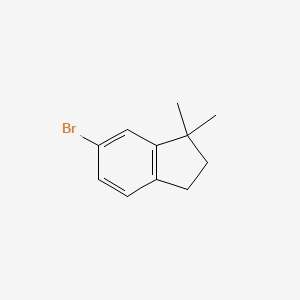 molecular formula C11H13B B1601355 1H-Indene, 6-bromo-2,3-dihydro-1,1-dimethyl- CAS No. 67159-88-0