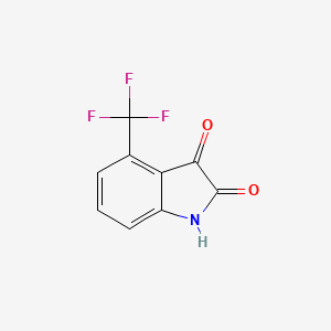 molecular formula C9H4F3NO2 B1601372 4-(Trifluoromethyl)-1H-indole-2,3-dione CAS No. 386-73-2