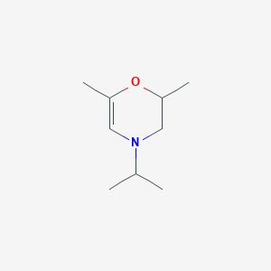molecular formula C9H17NO B160139 2,6-Dimethyl-4-propan-2-yl-2,3-dihydro-1,4-oxazine CAS No. 128595-28-8