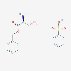 molecular formula C16H19NO6S B1601396 Benzenesulfonic acid;benzyl (2S)-2-amino-3-hydroxypropanoate CAS No. 3695-68-9