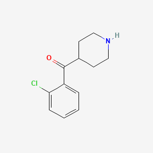 molecular formula C12H14ClNO B1601406 (2-Chlorophenyl)(piperidin-4-yl)methanone CAS No. 792857-93-3