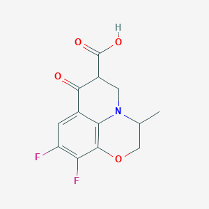 molecular formula C13H11F2NO4 B1601428 5H-Pyrido[1,2,3-de]-1,4-benzoxazine-6-carboxylic acid, 9,10-difluoro-2,3,6,7-tetrahydro-3-methyl-7-oxo- CAS No. 1026952-91-9