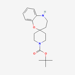 molecular formula C18H26N2O3 B1601429 Tert-butyl 4,5-dihydro-3H-spiro[benzo[B][1,4]oxazepine-2,4'-piperidine]-1'-carboxylate CAS No. 693789-34-3