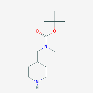 molecular formula C12H24N2O2 B160143 tert-Butyl methyl(piperidin-4-ylmethyl)carbamate CAS No. 138022-04-5