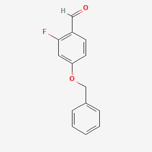 molecular formula C14H11FO2 B1601438 4-(Benzyloxy)-2-fluorobenzaldehyde CAS No. 504414-32-8