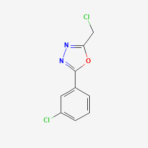 molecular formula C9H6Cl2N2O B1601467 2-(氯甲基)-5-(3-氯苯基)-1,3,4-恶二唑 CAS No. 33575-82-5
