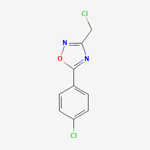 molecular formula C9H6Cl2N2O B1601473 3-(Chloromethyl)-5-(4-chlorophenyl)-1,2,4-oxadiazole CAS No. 73217-30-8