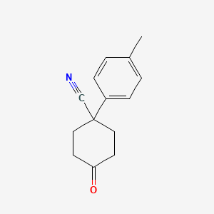 molecular formula C14H15NO B1601476 4-Oxo-1-(p-tolyl)cyclohexanecarbonitrile CAS No. 65619-01-4