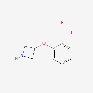 molecular formula C10H10F3NO B1601491 3-(2-(Trifluoromethyl)phenoxy)azetidine CAS No. 76263-24-6