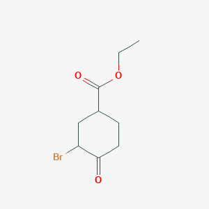 molecular formula C9H13BrO3 B1601494 Ethyl 3-bromo-4-oxocyclohexane-1-carboxylate CAS No. 39086-05-0